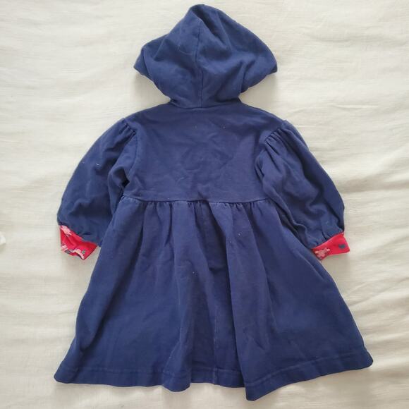 Vintage Navy Blue Hooded Dress 18-24 months - Picture 7 of 7